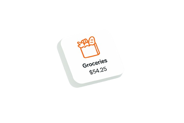 Grocery expenses tracked in ExpensePal budget app